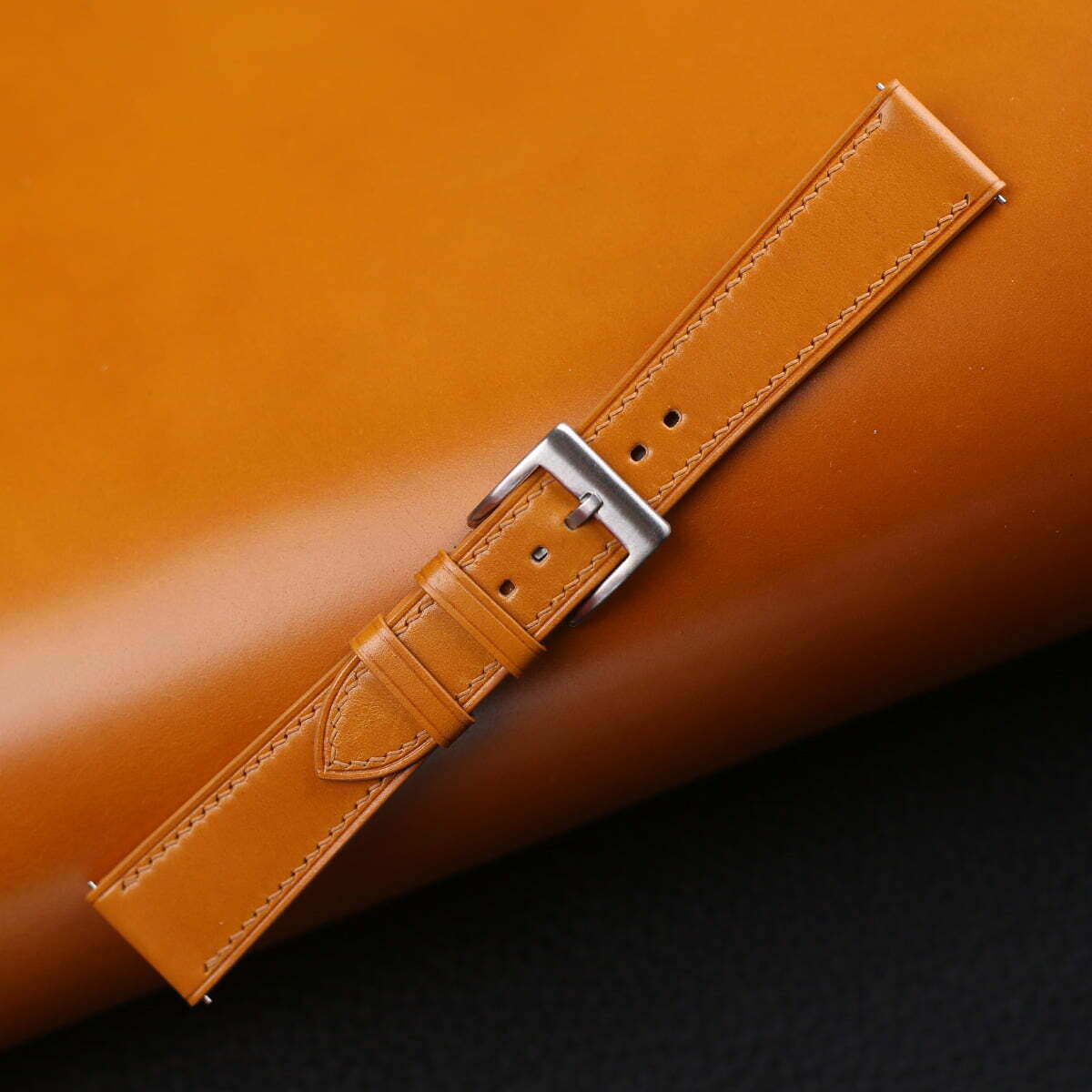 Whiskey Shell Cordovan Leather Watch Strap - Image 4