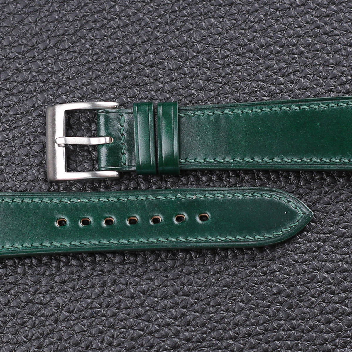 Green Shell Cordovan Leather Watch Strap - Image 3