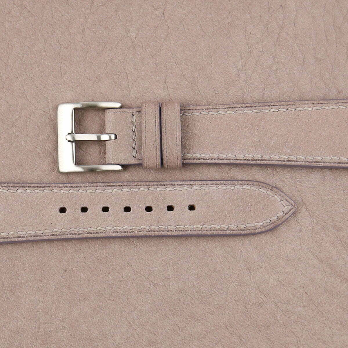 Pastel Nude Nubuck Leather Watch Strap - Image 3