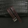 Dark Brown Alligator Leather Watch StrapDark Brown Alligator Leather Watch Strap