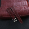 Burgundy Alligator Leather Watch Strap