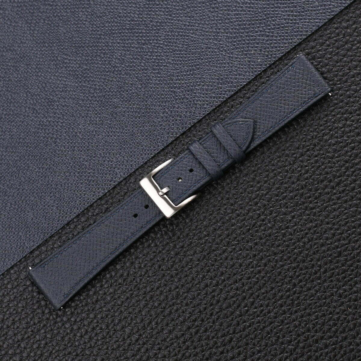 Navy Epsom Leather Watch Strap - Image 4