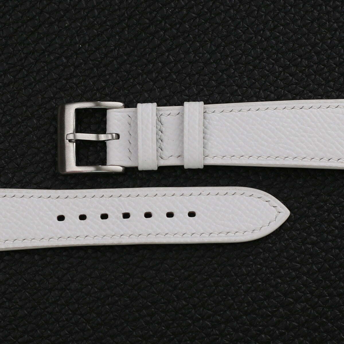 White Epsom Leather Watch Strap - Image 3