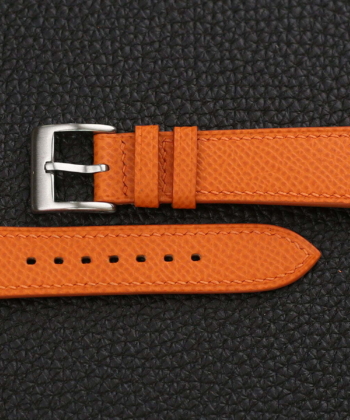 Orange Epsom Leather Watch Strap