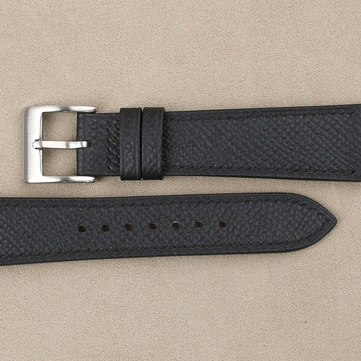 Black Epsom Leather Watch Strap - Image 4