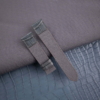Grey Canvas mix Alligator Watch Strap