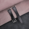 Black Snake Sea Leather Apple Watch Band