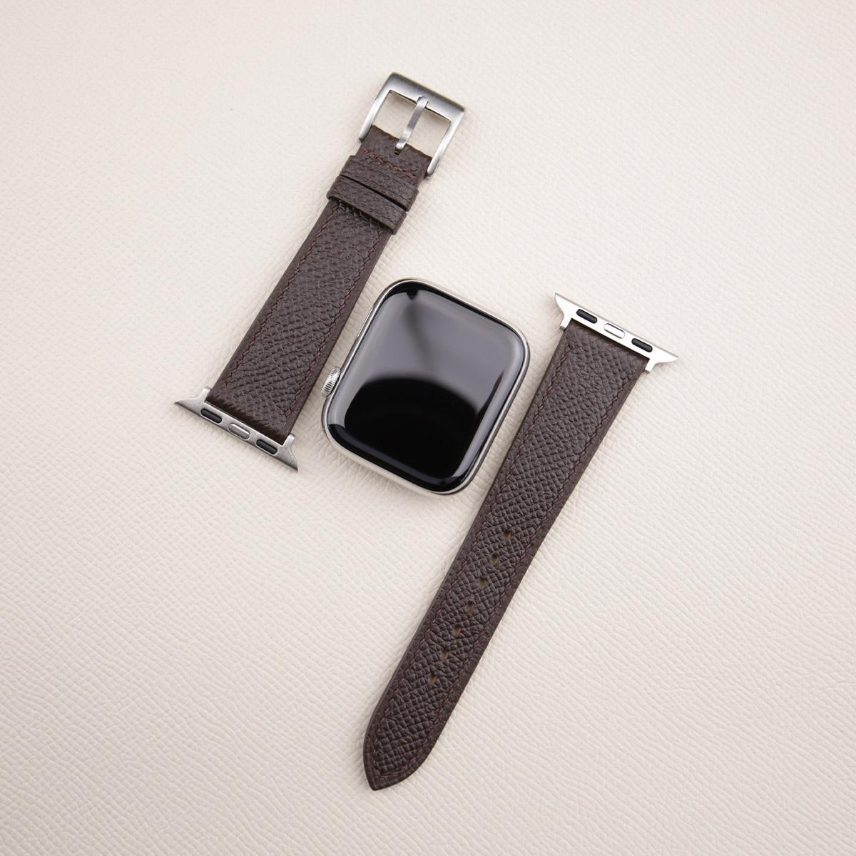 Dark Brown Epsom Calf Leather Apple Watch Band - Image 3