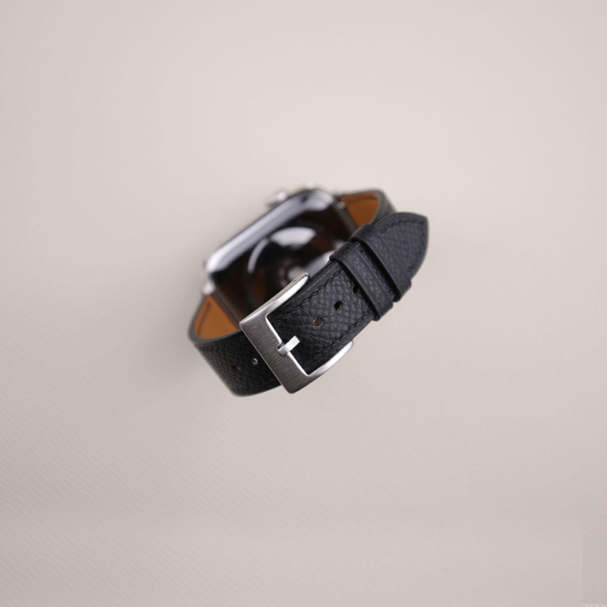 Black Epsom Calf Leather Apple Watch Band - Image 2