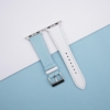 White Light Blue Epsom Calf Leather Apple Watch Band
