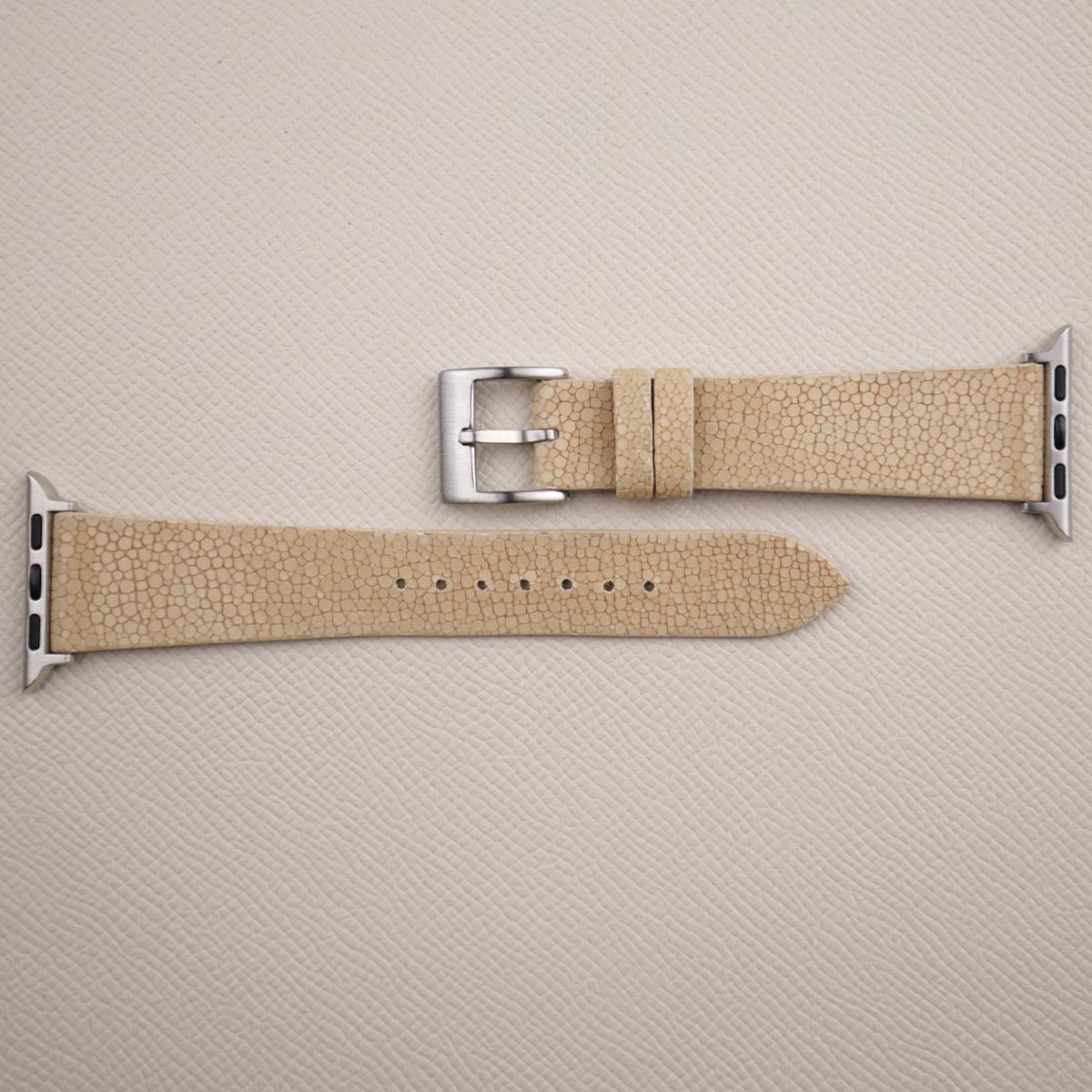 Beige Stingray Leather Apple Watch Band - Image 4