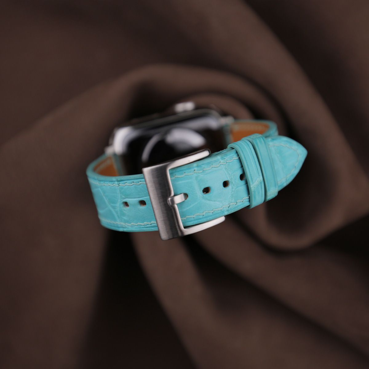 Turquoise Alligator Leather Apple Watch Band
