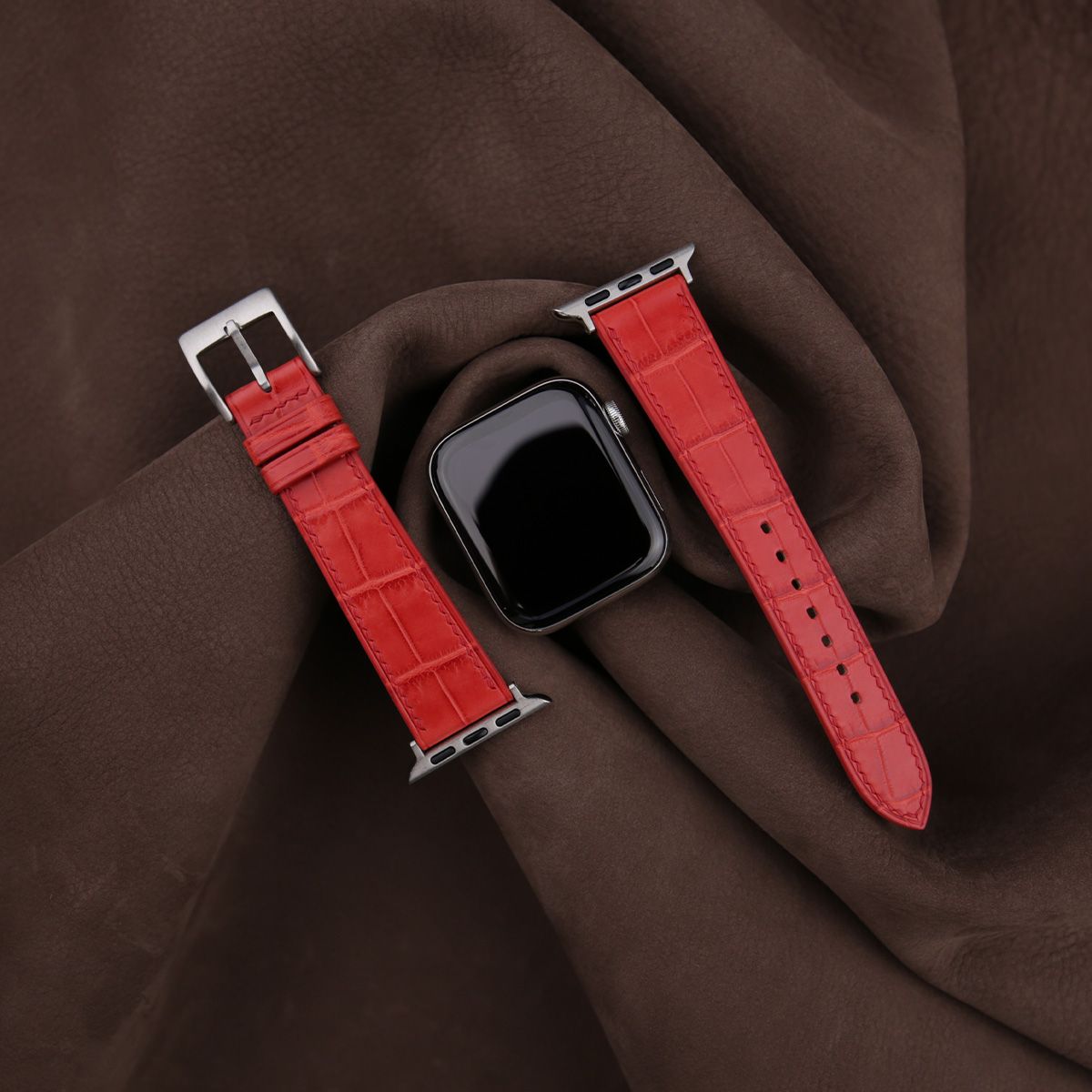 To My Daughter – Red Alligator Leather Apple Watch Band Gift for Daughter - Image 4
