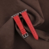 Red Alligator Leather Apple Watch Band
