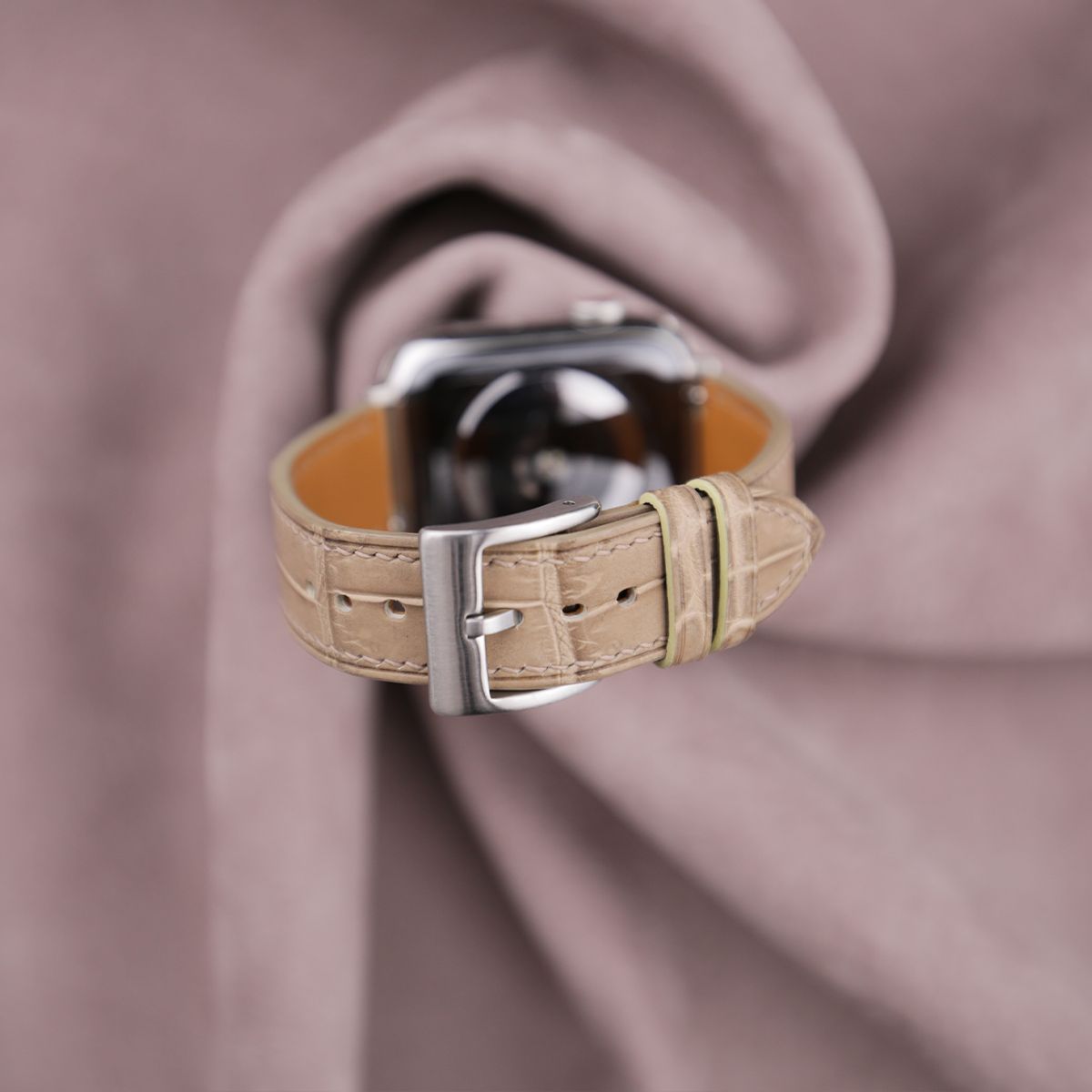 Light Brown Alligator Leather Apple Watch Band - Image 2