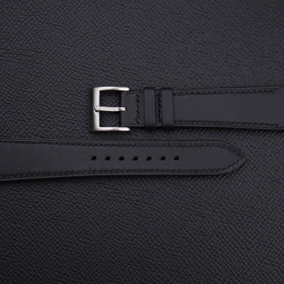 Box Calf Black Leather Watch Strap - Image 2