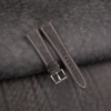 Black Maya Vegetable Tanned Calfskin Leather Watch Strap