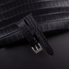 Vintage Black Alligator Round Scales Laether Watch Strap