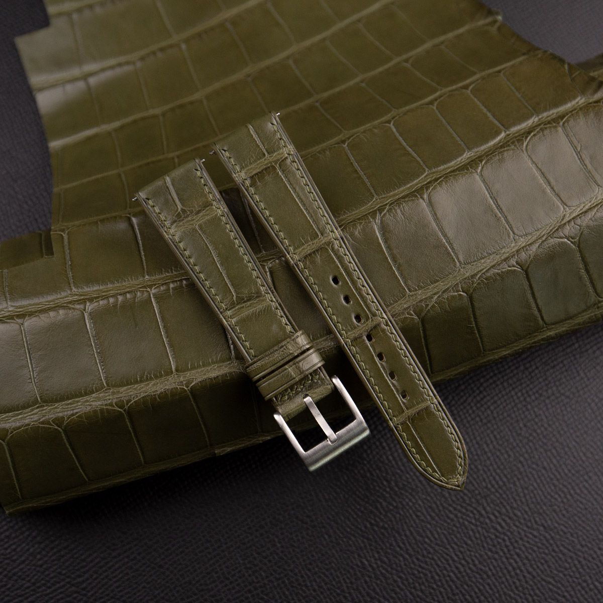 Oliu Alligator Leather Watch Strap