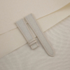 Pearl White Canvas Folded Edge Pearl White Epsom Watch Strap