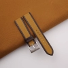 Golden Canvas Folded Edge Dark Brown Epsom Watch Strap