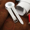 Rally White Swift Leather Watch Strap