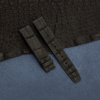 Nubuck Black Alligator black Lining Goatskin Fixed Bars Watch Strap