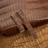 Chestnut Alligator Leather Alligator Lining Watch Strap
