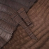 Asymmetric Chocolate Alligator leather watch strap