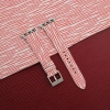 Red White Calfskin Apple watch band – Waves Texture