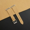 Beige Calfskin Apple watch band – Waves Texture