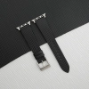 Black Calfskin Apple watch band – Waves Texture
