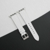 White Calfskin Apple watch band – Waves Texture