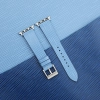 Blue Calfskin Apple watch band – Waves Texture
