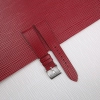 Red Calfskin Watch Strap - Waves Texture