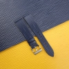 Navy Calfskin Watch Strap - Waves Texture