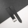Black Calfskin Watch Strap - Waves Texture