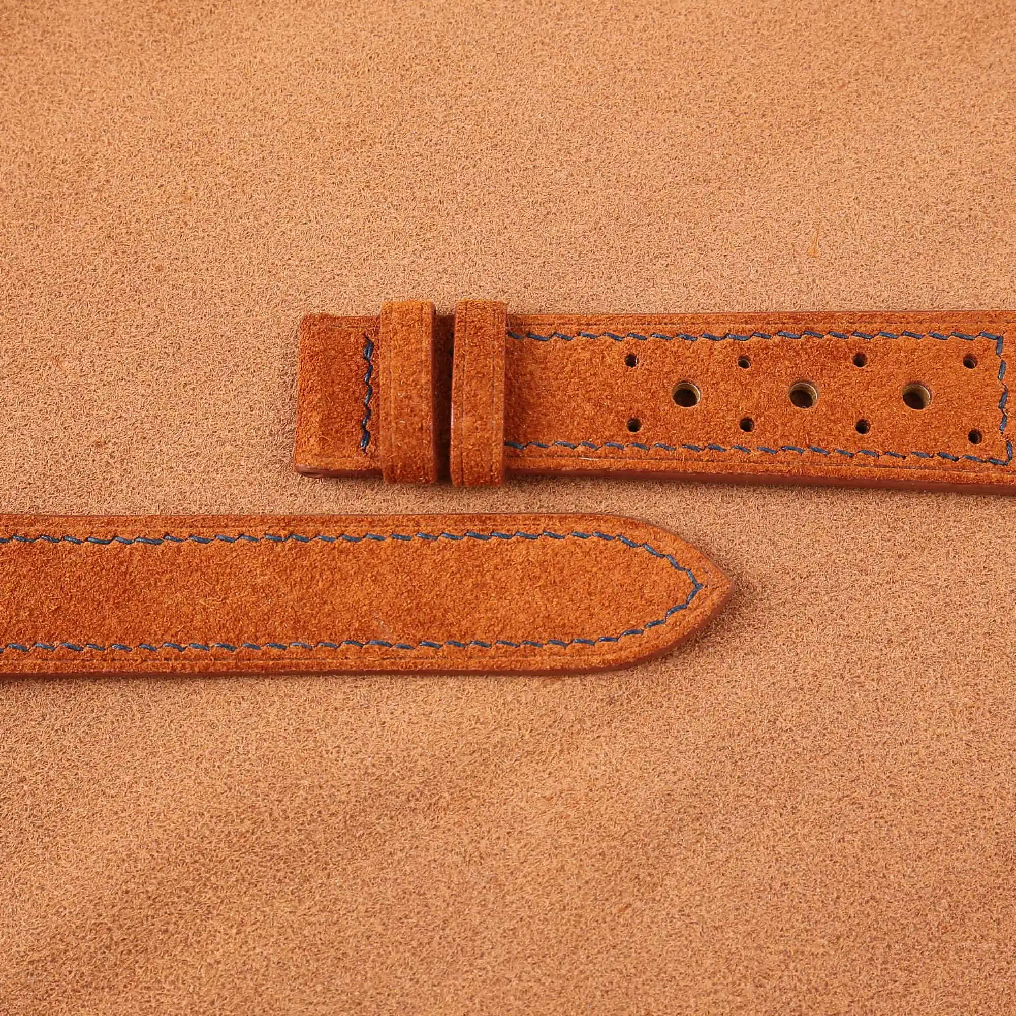 Rally Burnt Orange Suede Leather Watch Strap - Image 3