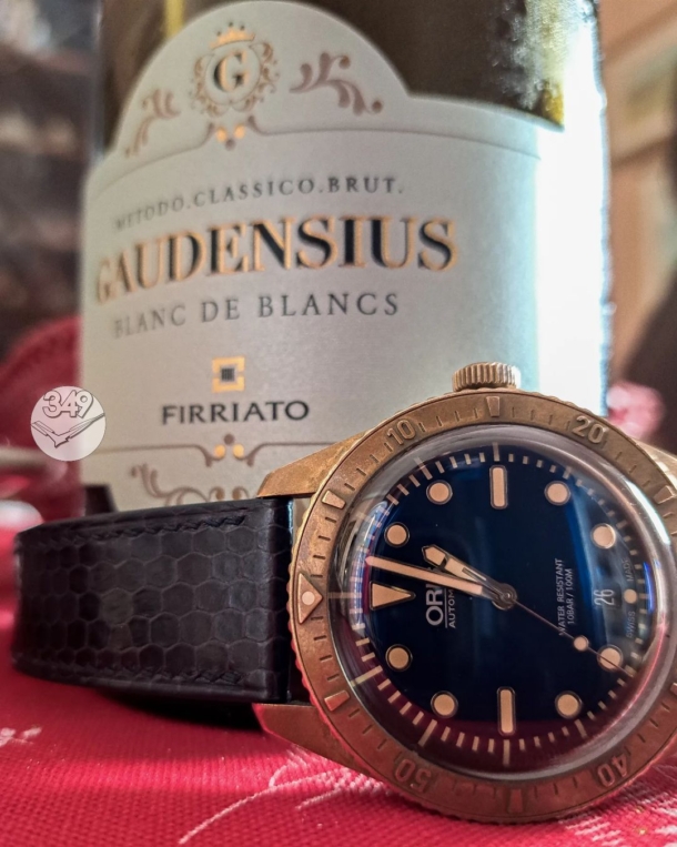 Black snake sea leather watch strap