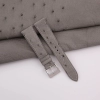 Grey Ostrich leather Watch Strap