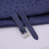 Dark Blue Ostrich leather Watch Strap