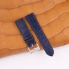 Dark Blue Alligator Leather Lining Light Brown Alligator Watch Strap