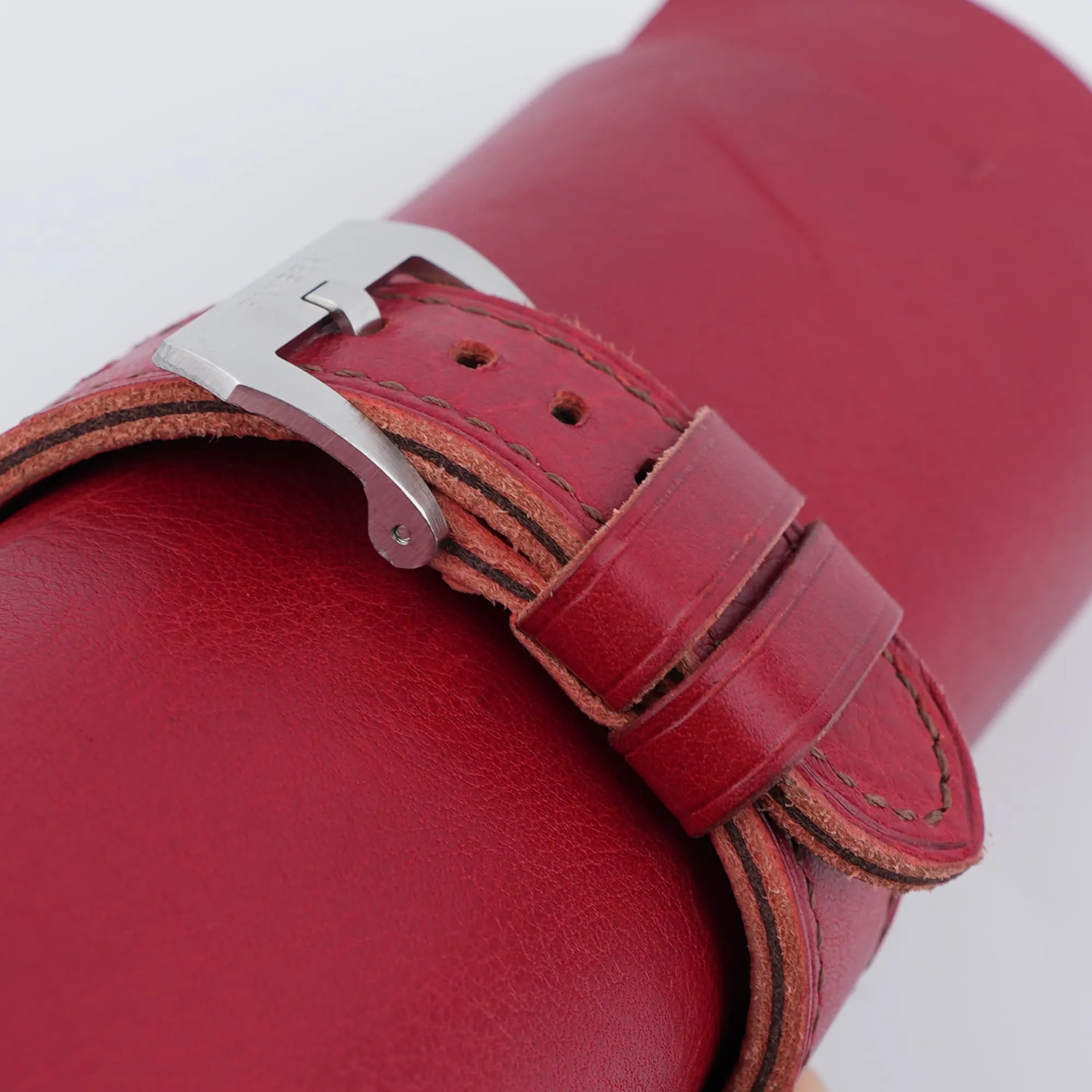 Red Evil Vachetta Veg Leather Strap for PAM Watches