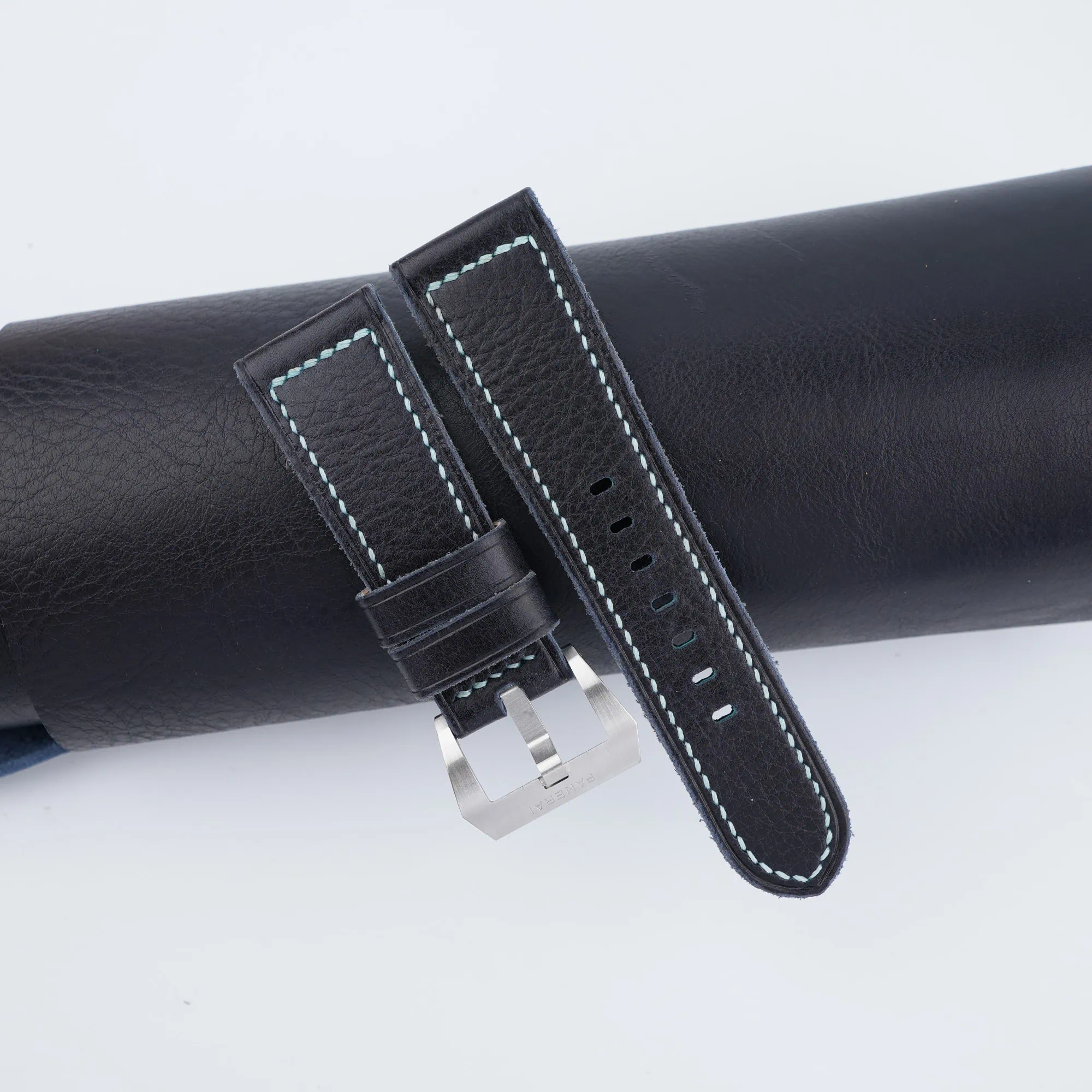 Navy Vachetta Veg Leather Strap for PAM Watch
