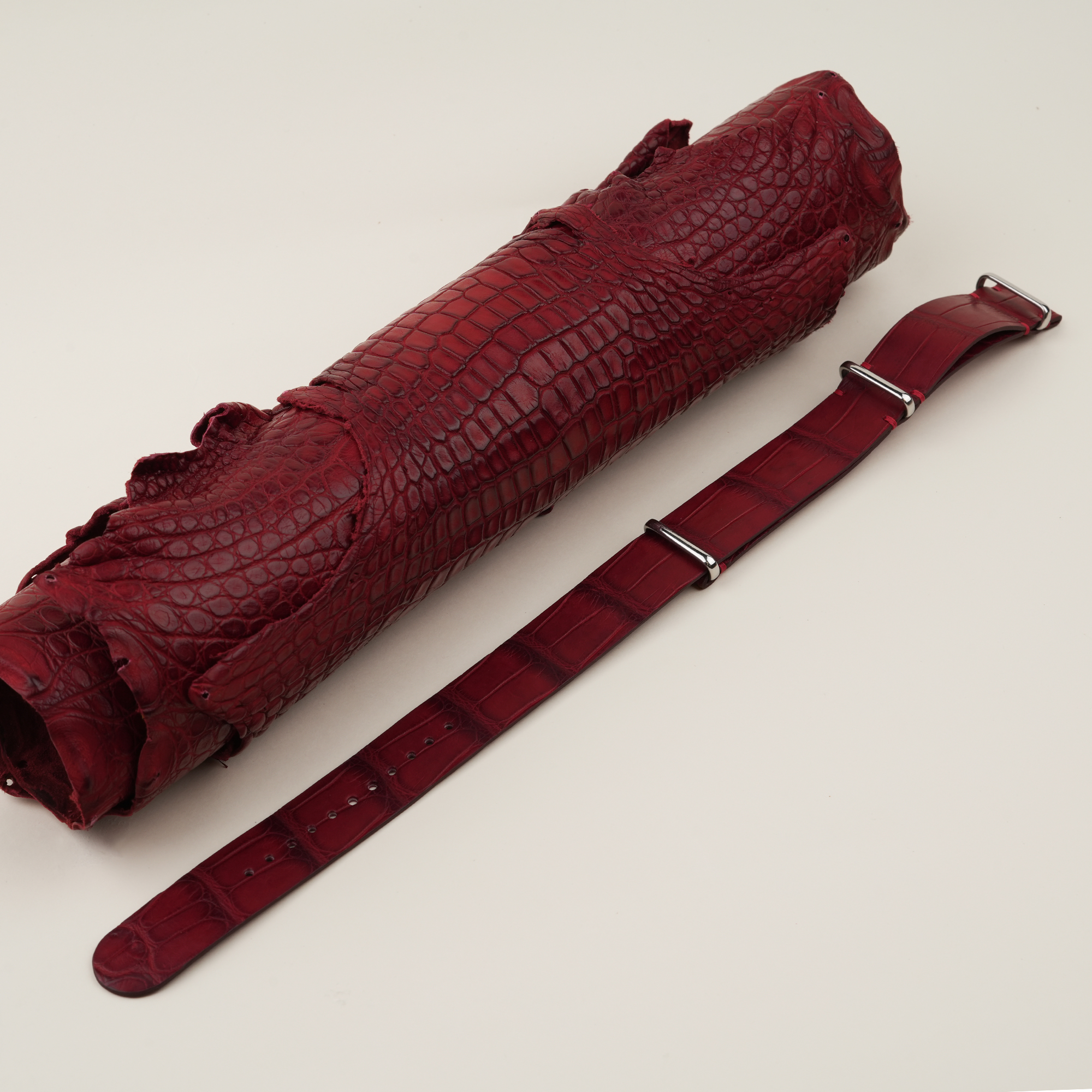 Similli watch strap with embossed pattern