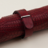 NATO Bordeaux Alligator Lining Bordeaux Alligator Round Scales Leather Watch Strap