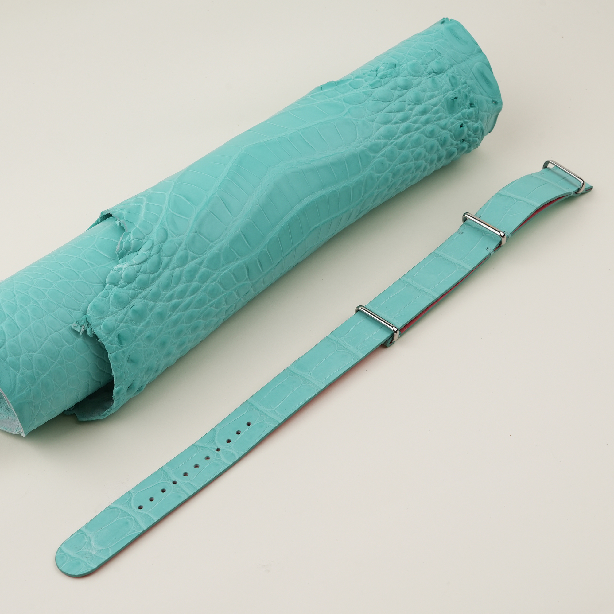 Similli watch strap with embossed pattern