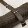 NATO Olive Alligator Lining Natural Alligator Round Scales Leather Watch Strap