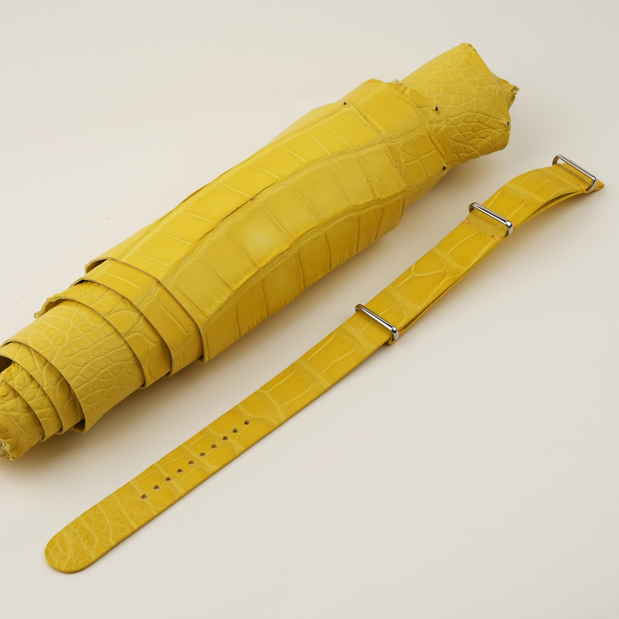 Similli watch strap with embossed pattern