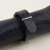 NATO Midnight Blue Alligator Lining Light Brown Alligator Leather Watch Strap